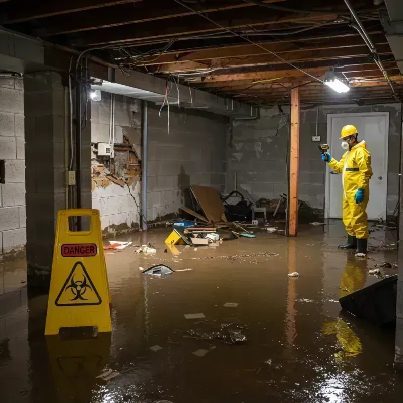 Flooded Basement Electrical Hazard in Clarksville, AR Property